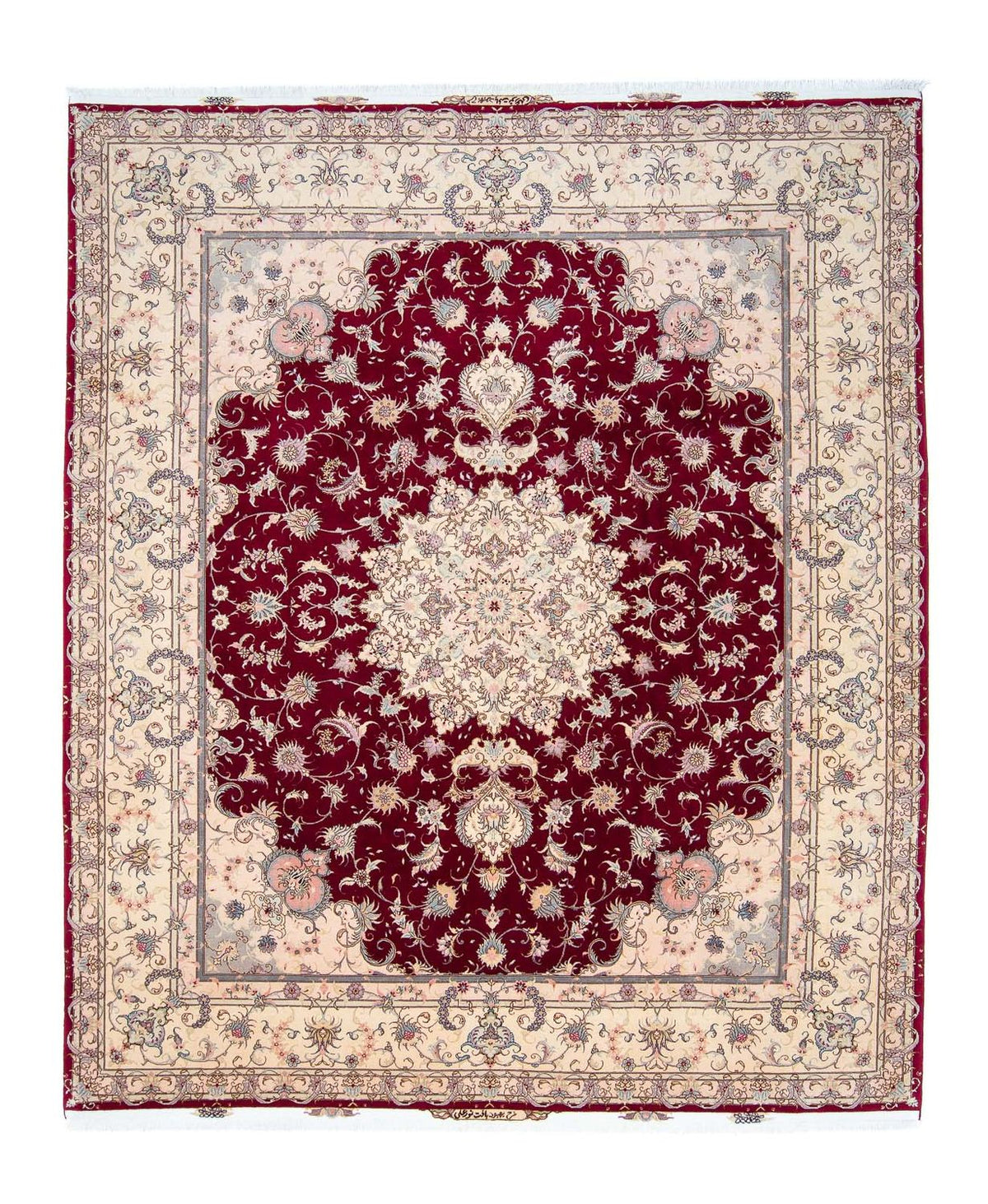 Tapis persan - Tabriz - Royal - 293 x 248 cm - rouge foncé
