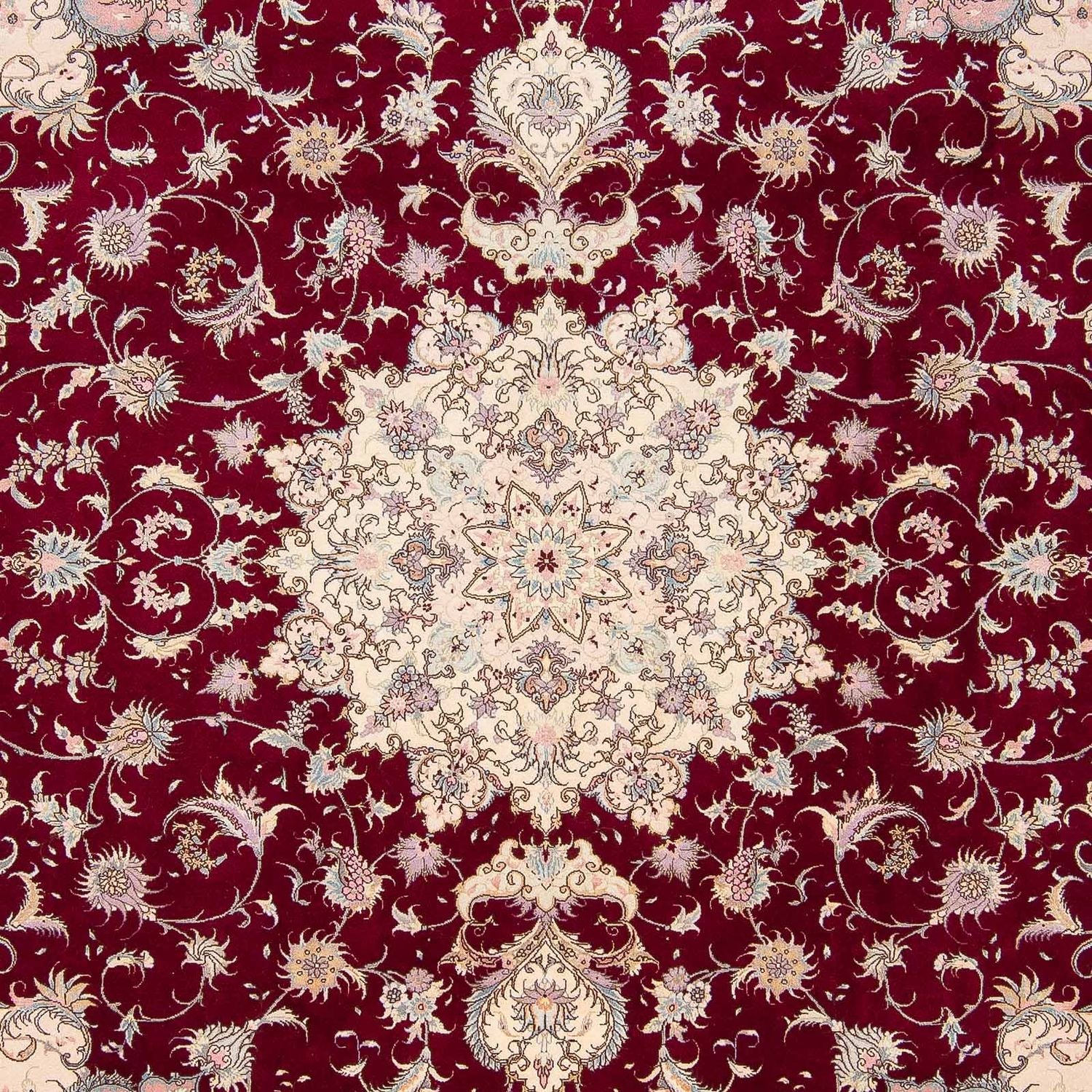 Tapis persan - Tabriz - Royal - 293 x 248 cm - rouge foncé