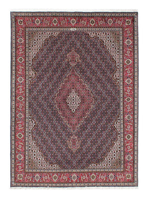 Tapis persan - Tabriz - 208 x 146 cm - bleu foncé