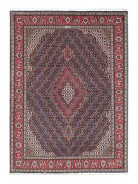 Tapis persan - Tabriz - 208 x 146 cm - bleu foncé