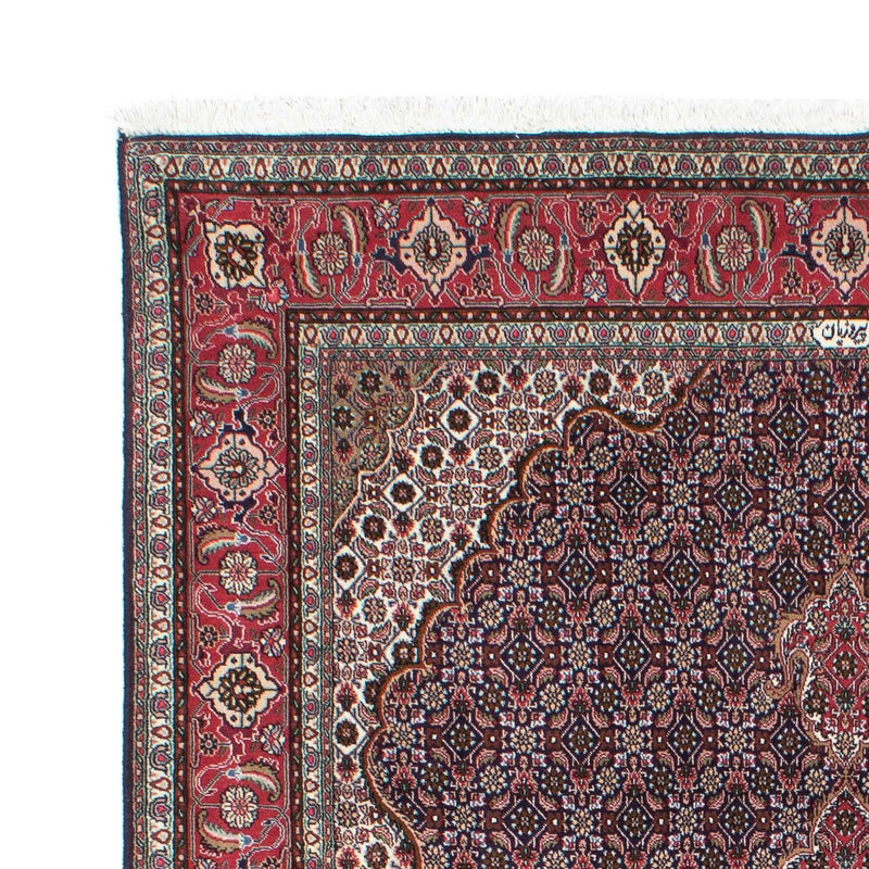 Tapis persan - Tabriz - 208 x 146 cm - bleu foncé