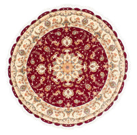 Tapis persan - Tabriz - Royal ronde  - 150 x 150 cm - rouge foncé