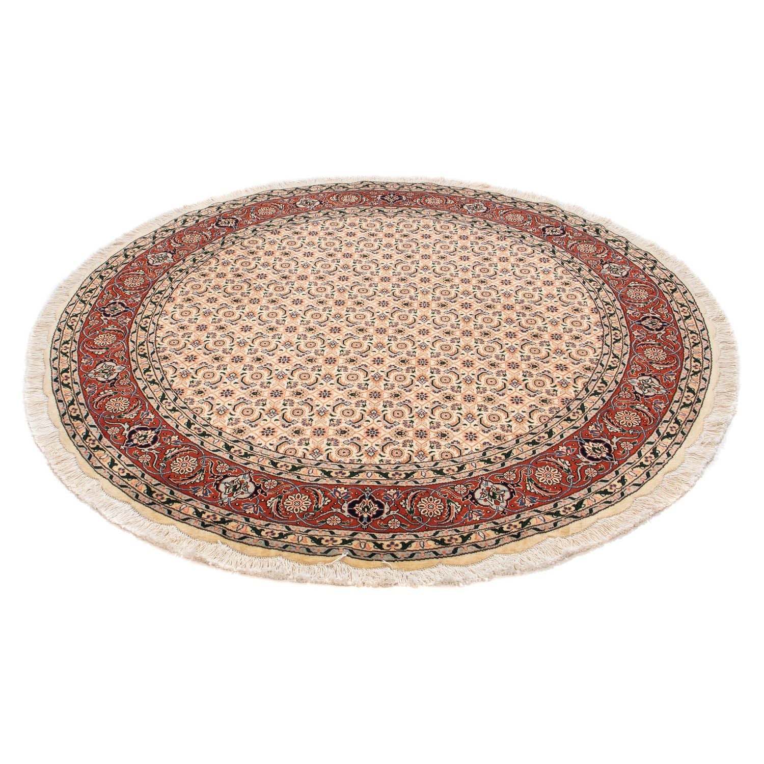 Tapis persan - Tabriz - Royal ronde  - 150 x 150 cm - marron clair