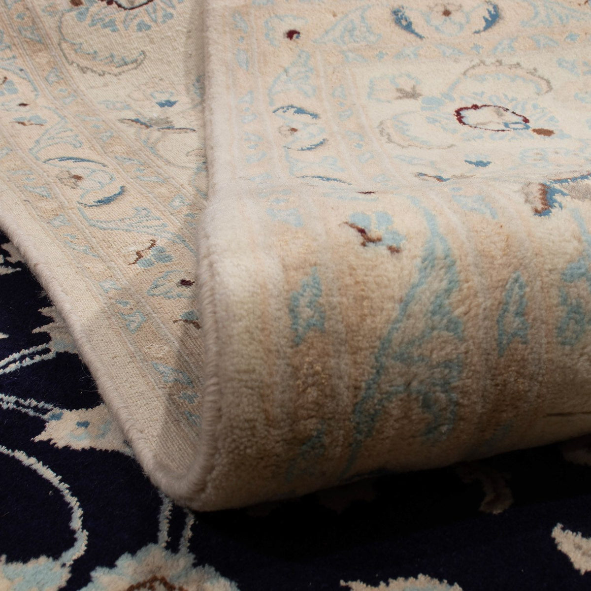 Tapis persan - Nain - 348 x 250 cm - bleu foncé