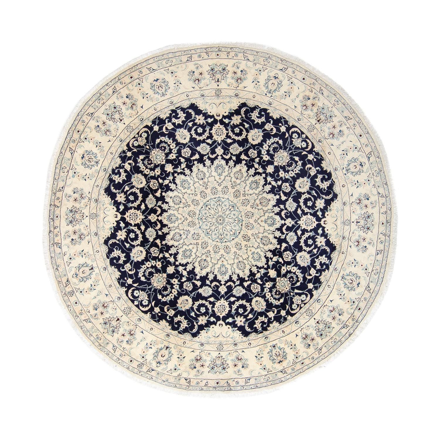 Tapis persan - Nain - 352 x 248 cm - bleu foncé