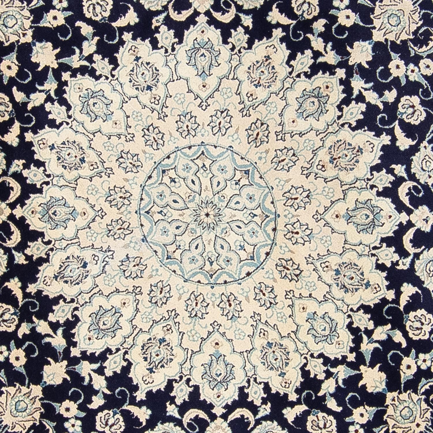 Tapis persan - Nain - 352 x 248 cm - bleu foncé