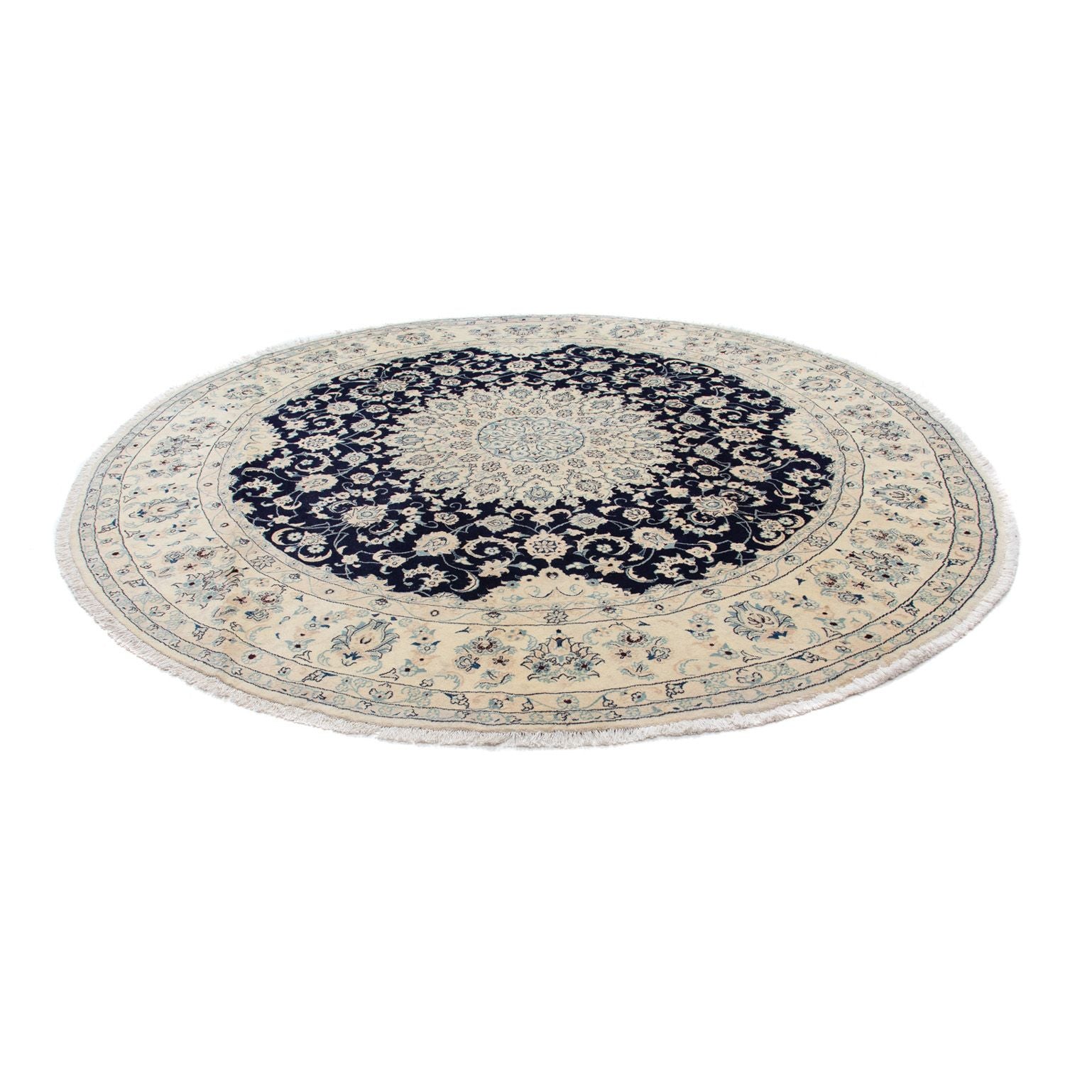 Tapis persan - Nain - 352 x 248 cm - bleu foncé