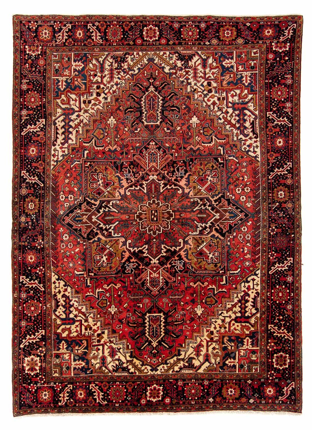 Tapis persan - Nomadic - 368 x 286 cm - rouge foncé