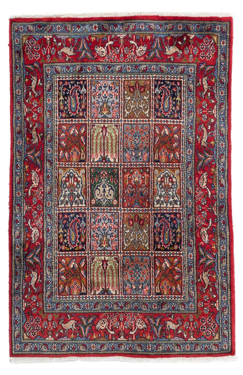 Tapis persan - Classique - 145 x 96 cm - rouge foncé
