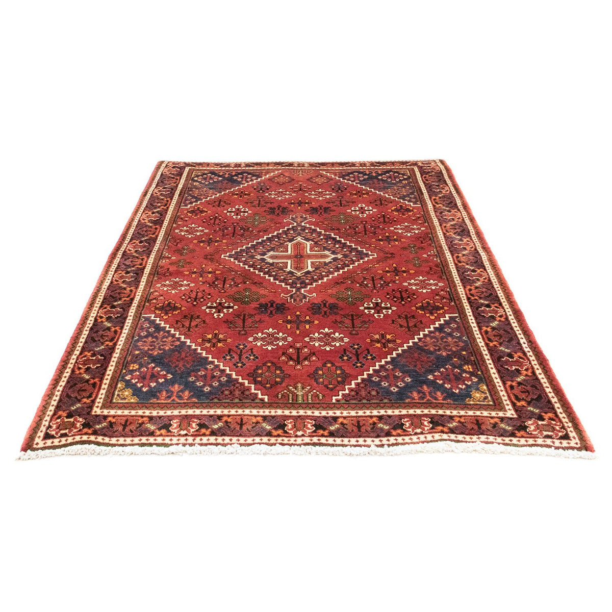 Tapis persan - Nomadic - 205 x 138 cm - rouge foncé