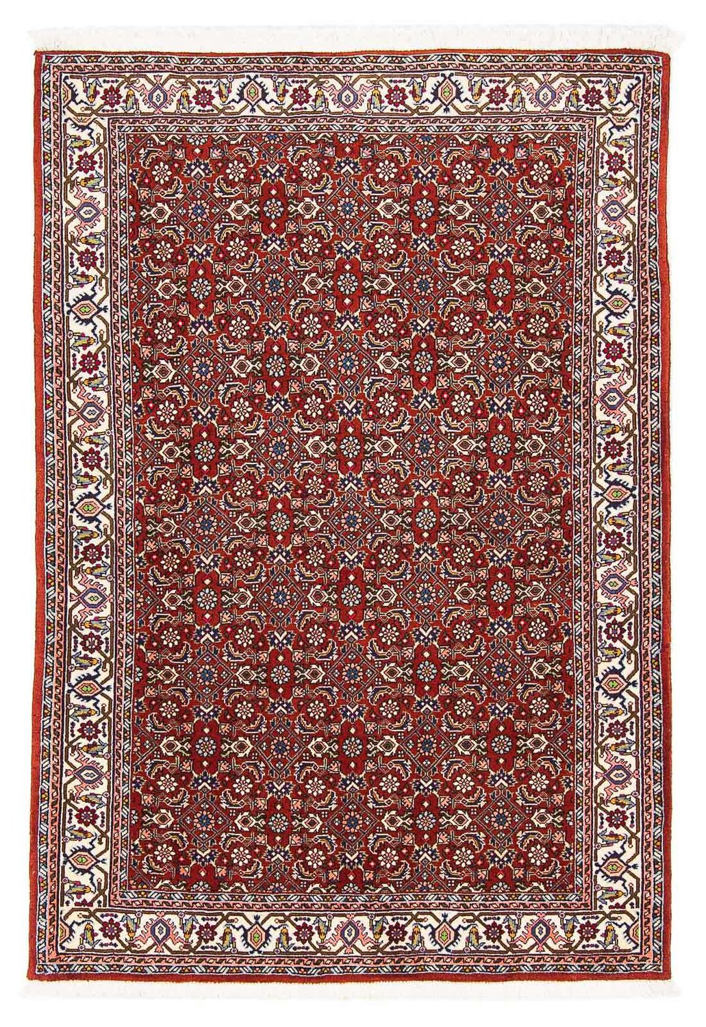Tapis persan - Bidjar - 160 x 108 cm - rouge foncé