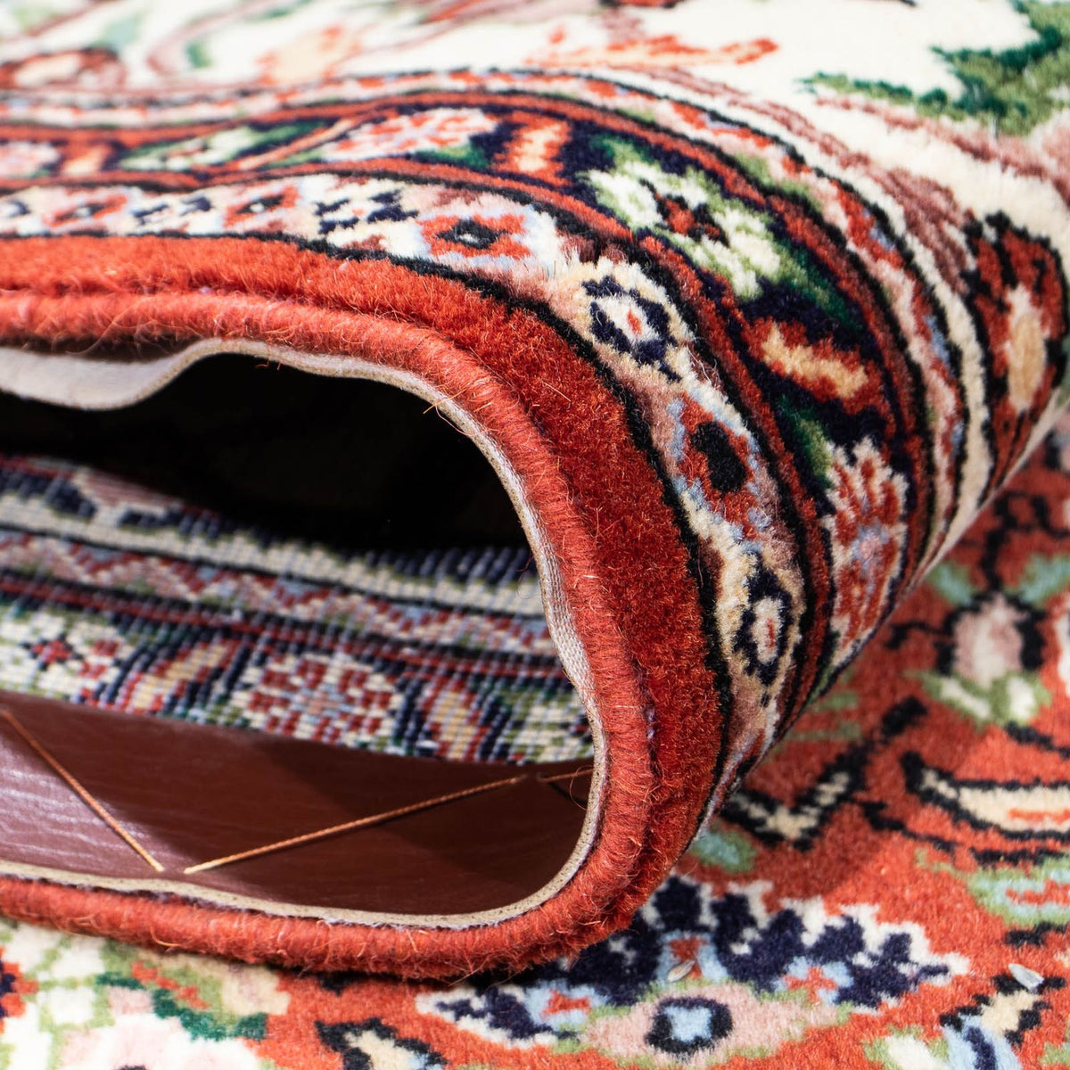 Tapis Gabbeh - Persan Kashkuli - 261 x 175 cm - rouge foncé