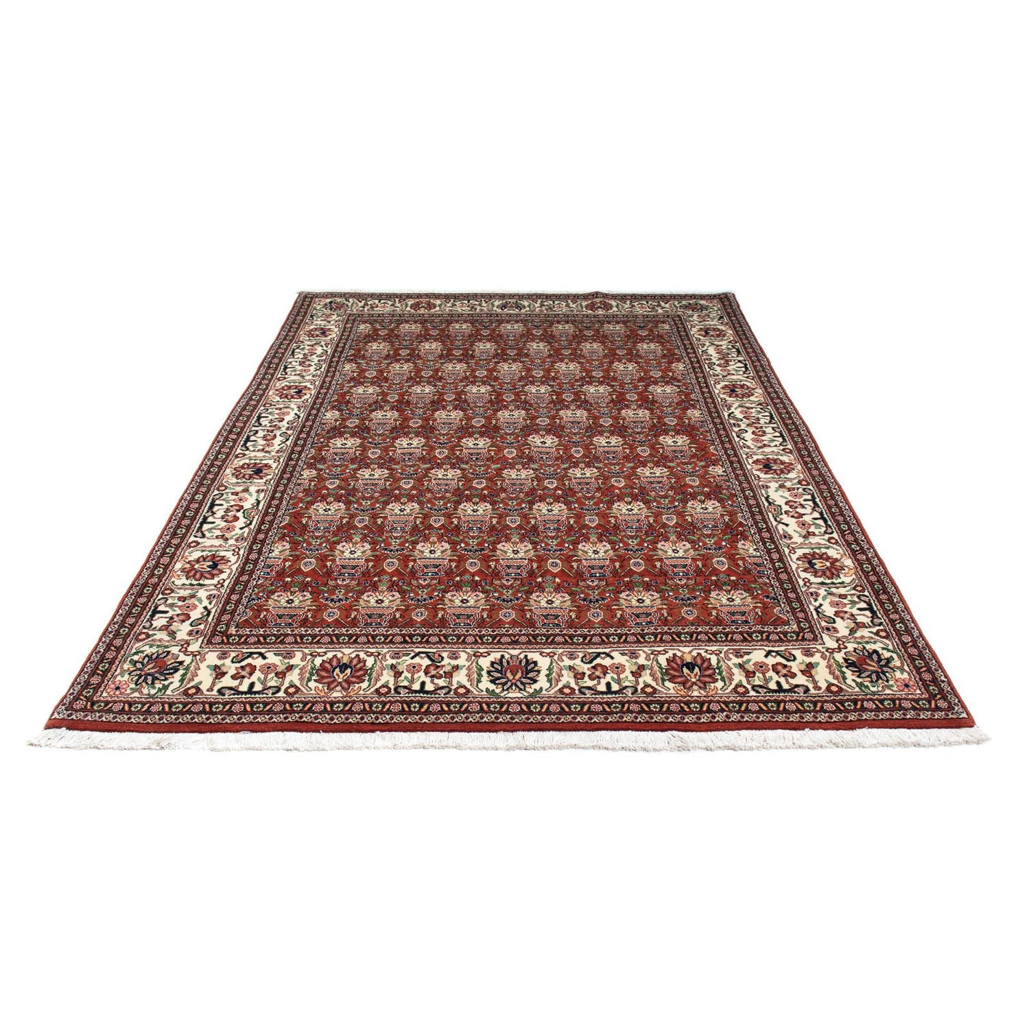 Tapis Gabbeh - Persan Kashkuli - 261 x 175 cm - rouge foncé