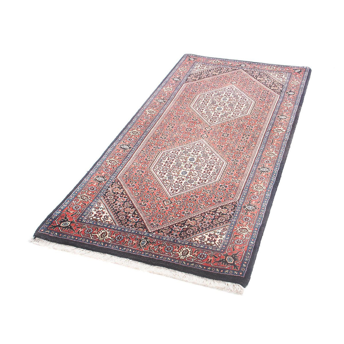 Tapis persan - Bidjar - 160 x 73 cm - rouge clair