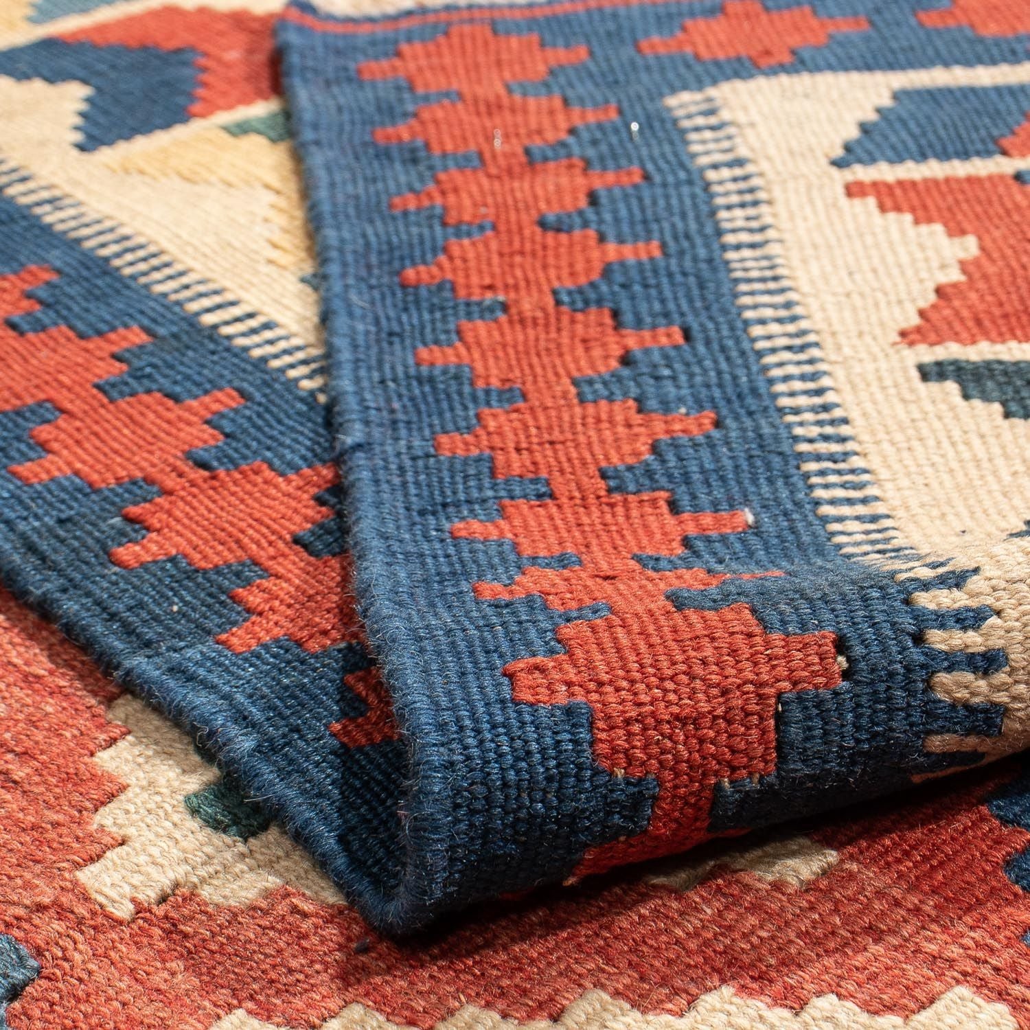 Tapis Kelim - Oriental - 217 x 155 cm - rouge
