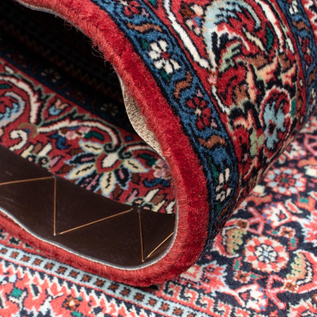 Tapis de couloir Tapis persan - Bidjar - 200 x 97 cm - rouge clair