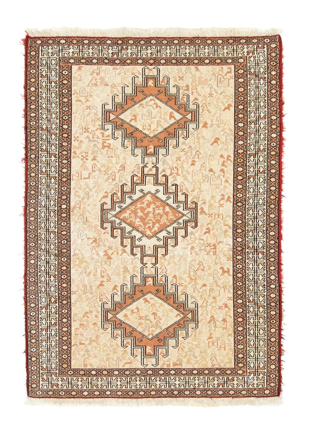 Tapis persan - Nomadic - 150 x 102 cm - beige