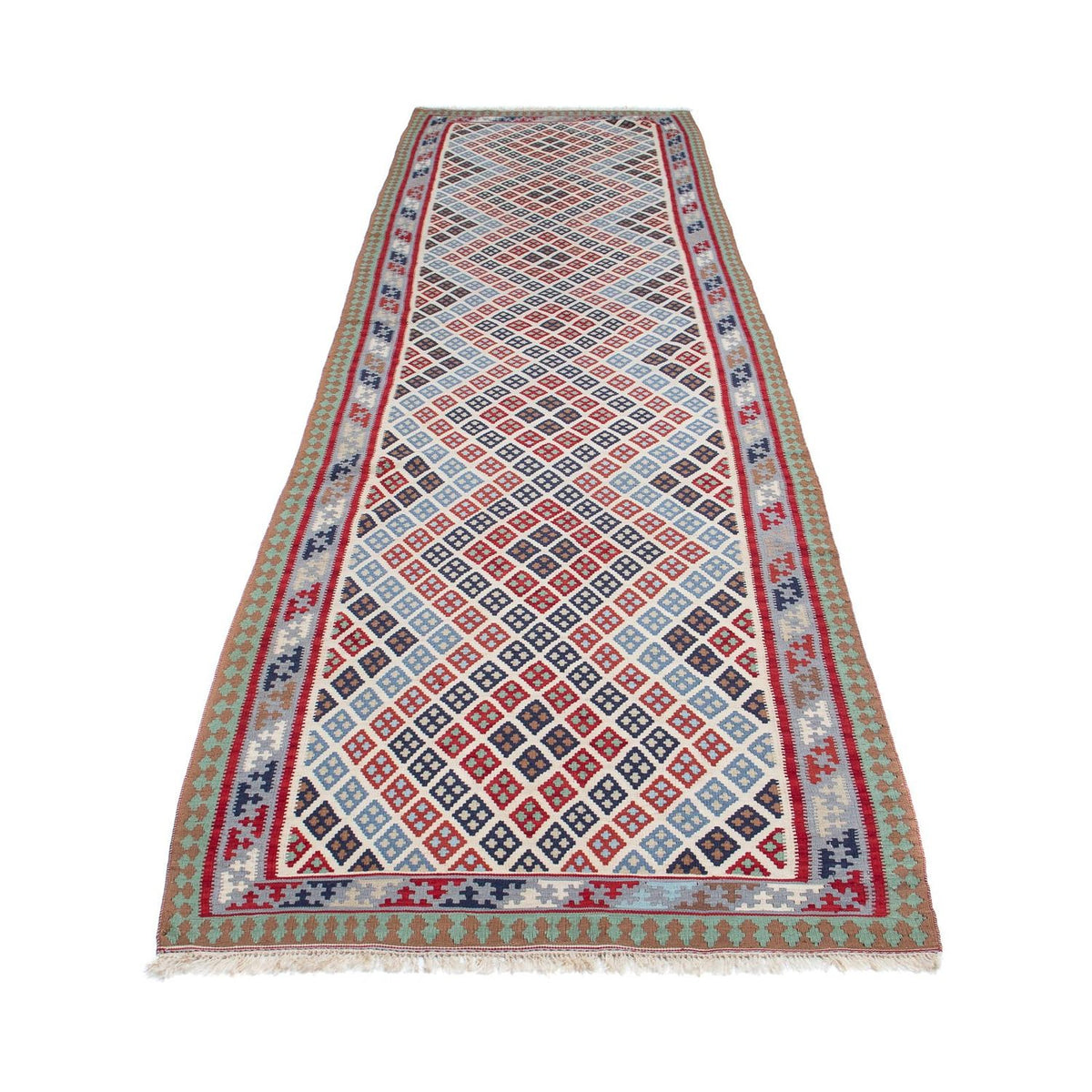 Tapis de couloir Tapis Kelim - Oriental - 385 x 96 cm - multicolore