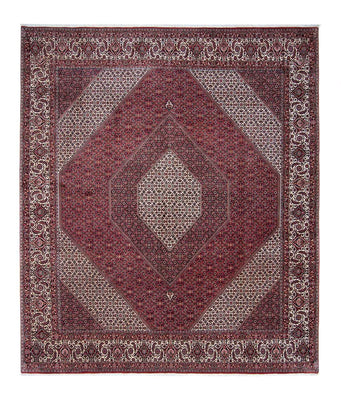 Tapis persan - Bidjar - 340 x 300 cm - rouge foncé