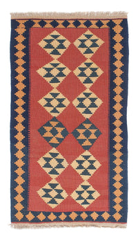 Tapis Kelim - Oriental - 152 x 87 cm - rouge foncé