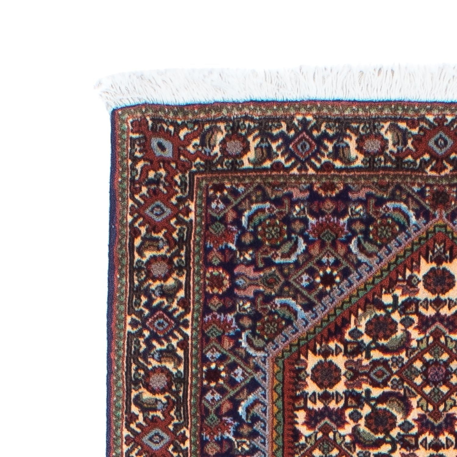 Tapis de couloir Tapis persan - Bidjar - 255 x 69 cm - bleu