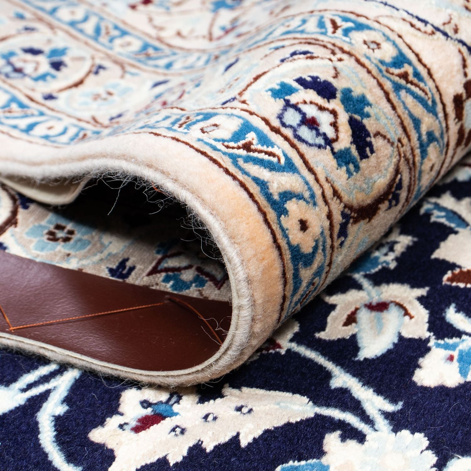 Tapis persan - Nain - Premium - 351 x 253 cm - bleu foncé