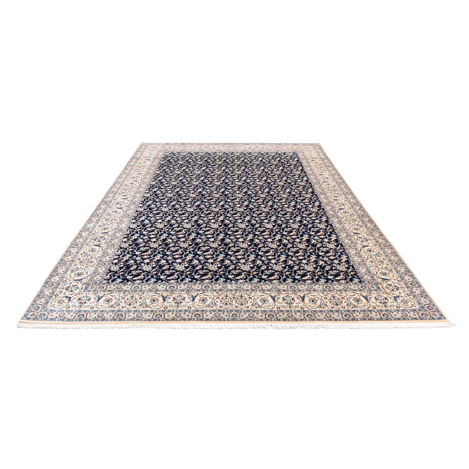 Tapis persan - Nain - Premium - 351 x 253 cm - bleu foncé