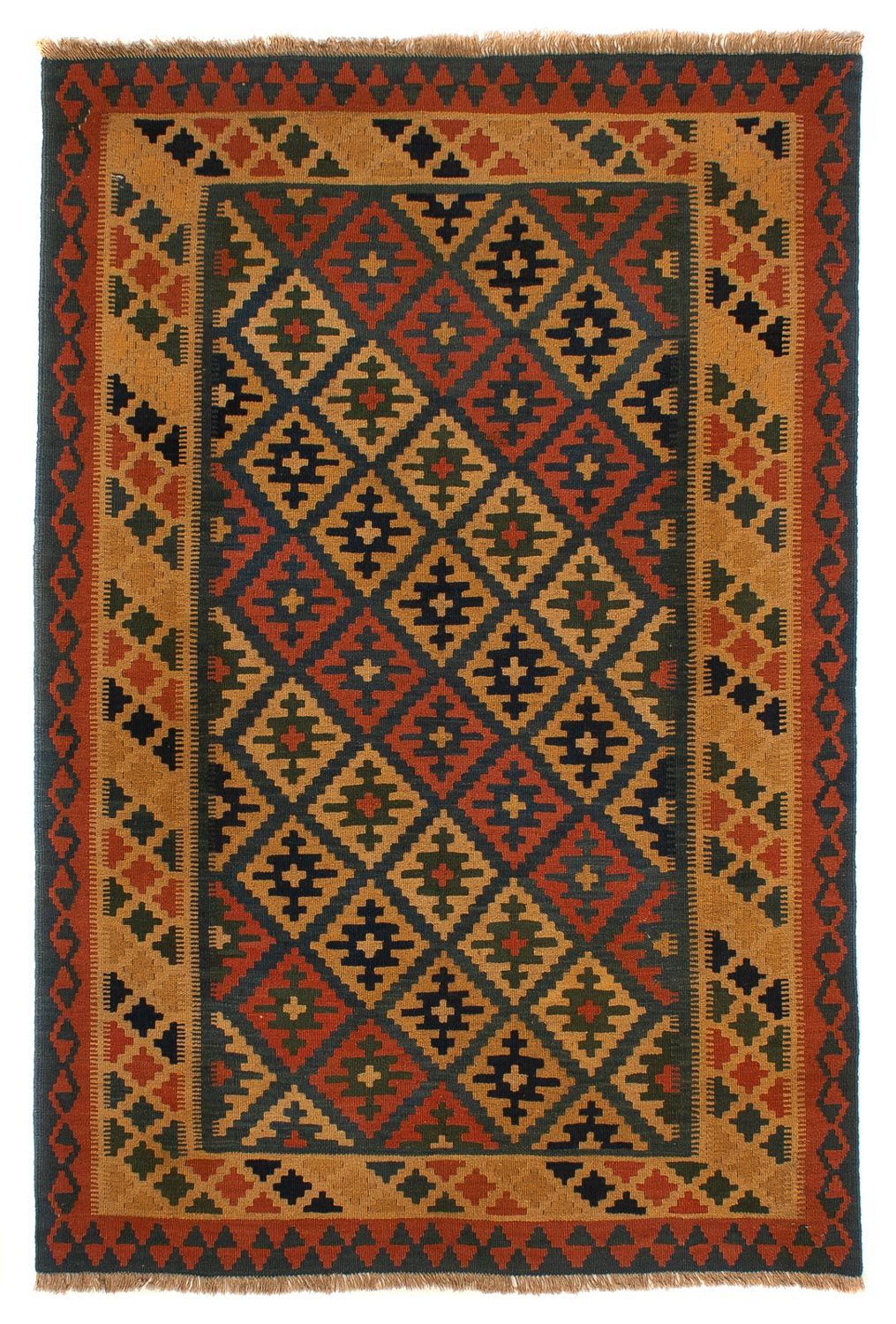 Tapis Kelim - Oriental - 203 x 158 cm - multicolore