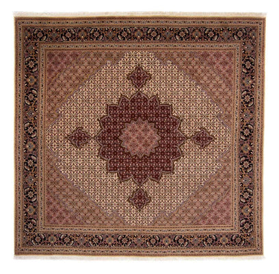 Tapis persan - Tabriz - Royal - 250 x 249 cm - marron
