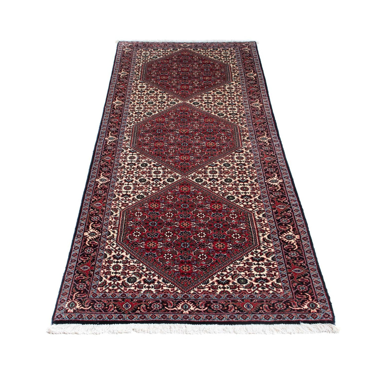 Tapis de couloir Tapis persan - Bidjar - 218 x 76 cm - beige