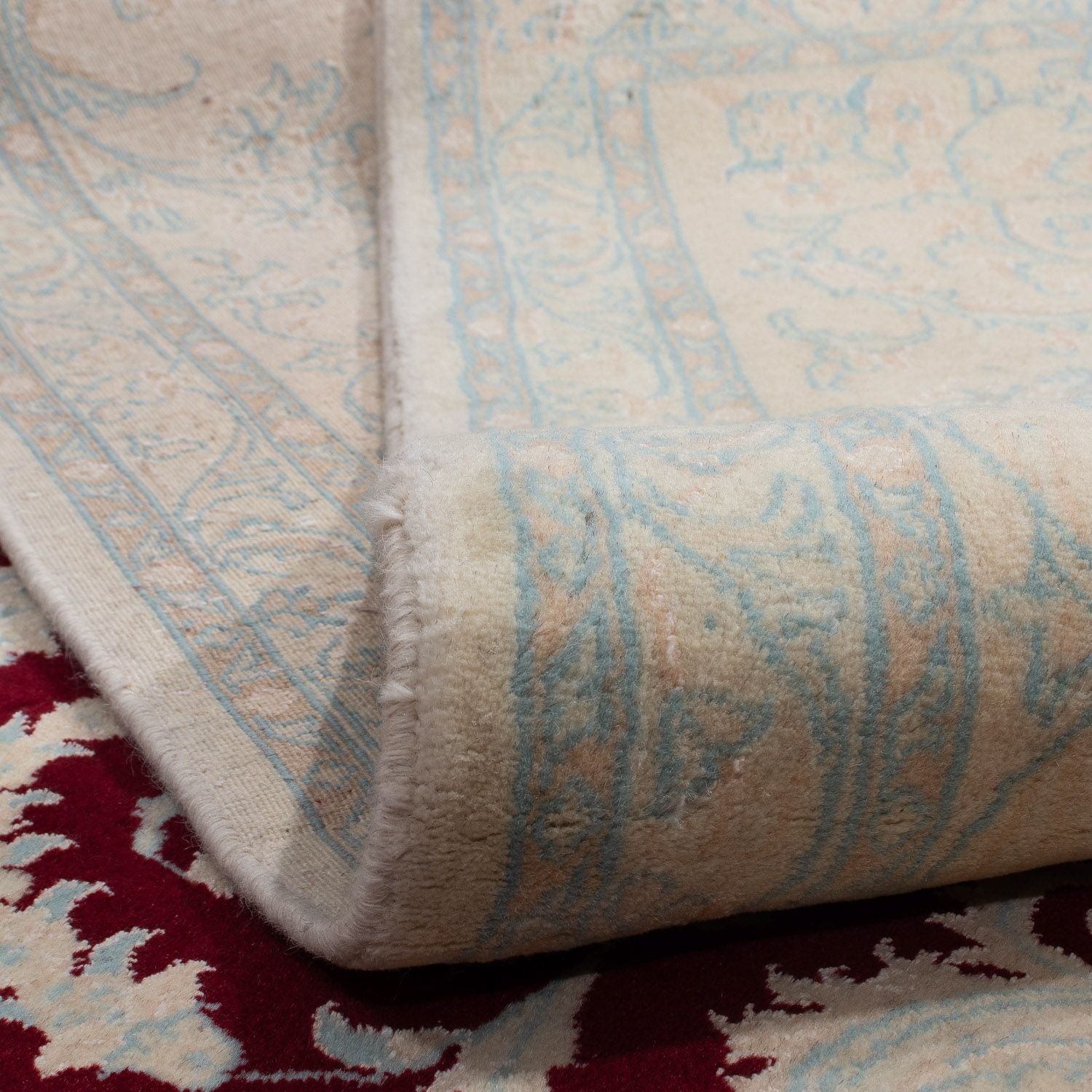 Tapis persan - Nain - 349 x 248 cm - rouge foncé