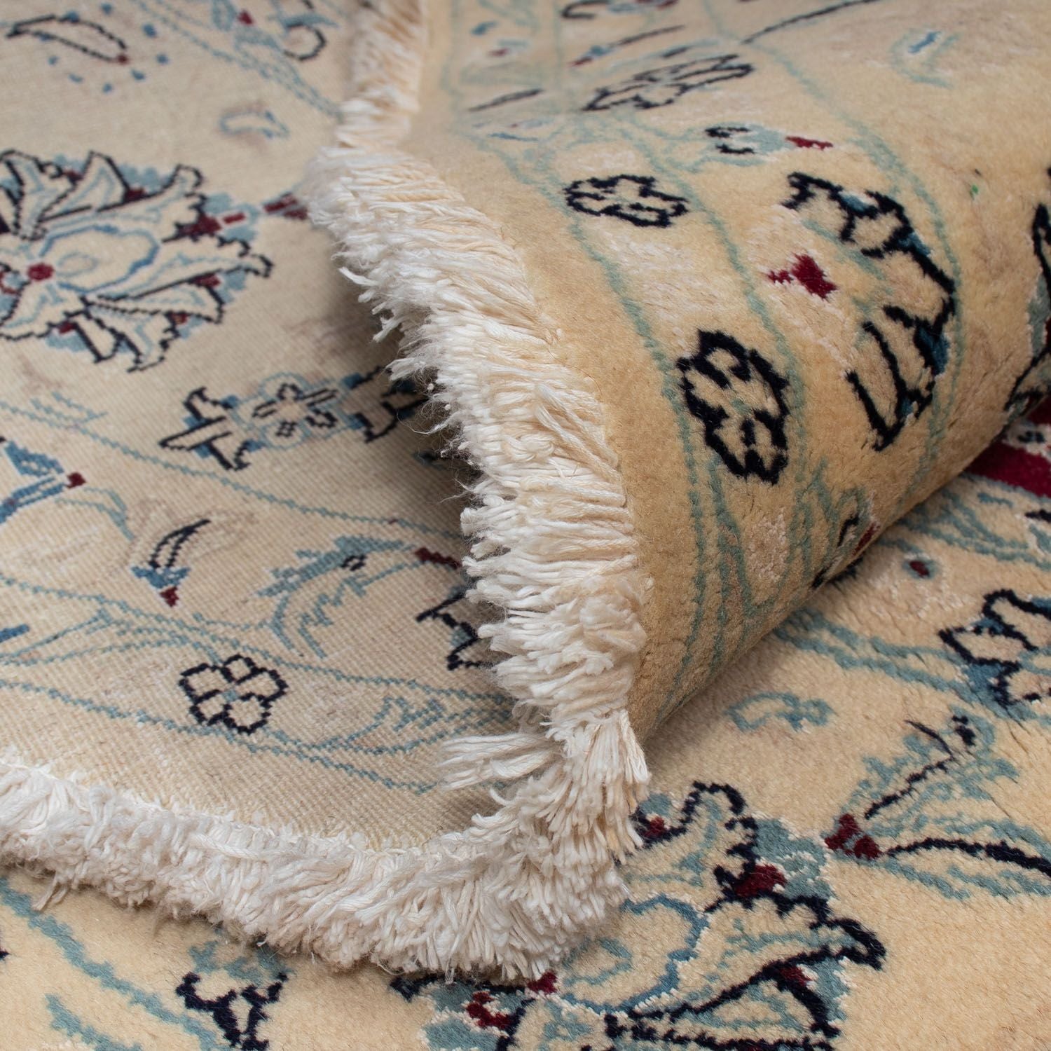 Tapis persan - Nain ronde  - 245 x 245 cm - rouge foncé