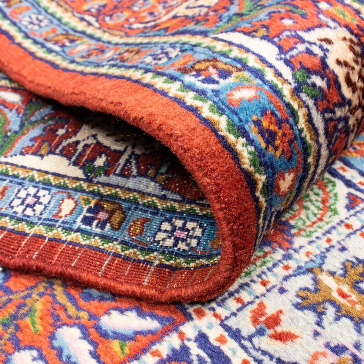 Tapis de couloir Tapis persan - Classique - 382 x 79 cm - rouge foncé