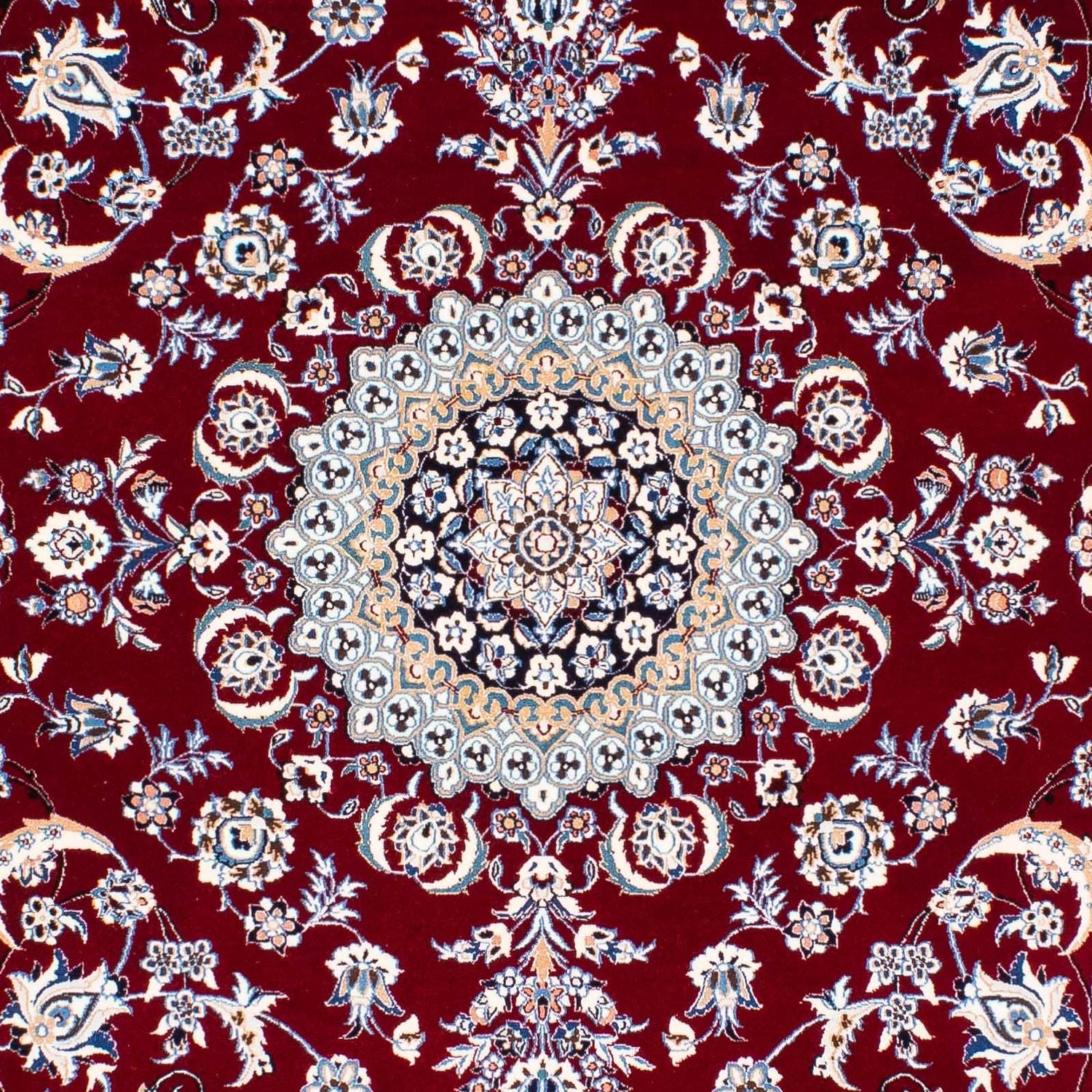 Tapis persan - Nain - Premium - 238 x 151 cm - rouge foncé