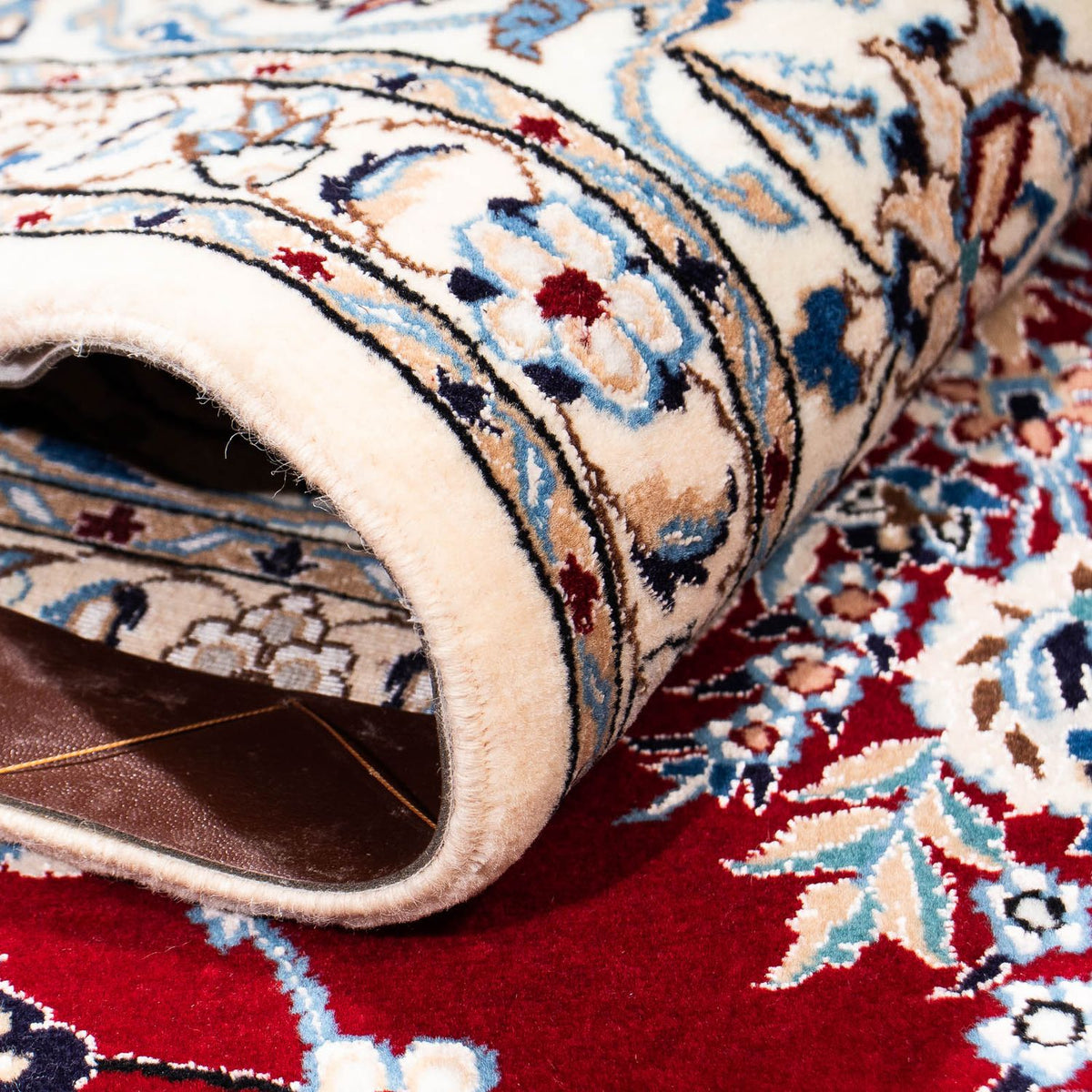 Tapis persan - Nain - Premium - 238 x 151 cm - rouge foncé