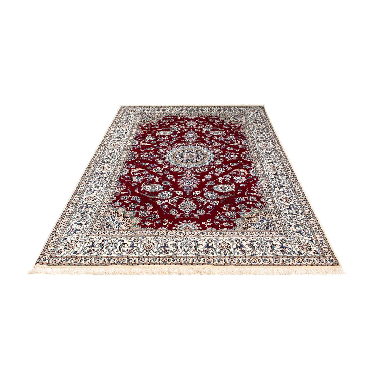 Tapis persan - Nain - Premium - 238 x 151 cm - rouge foncé