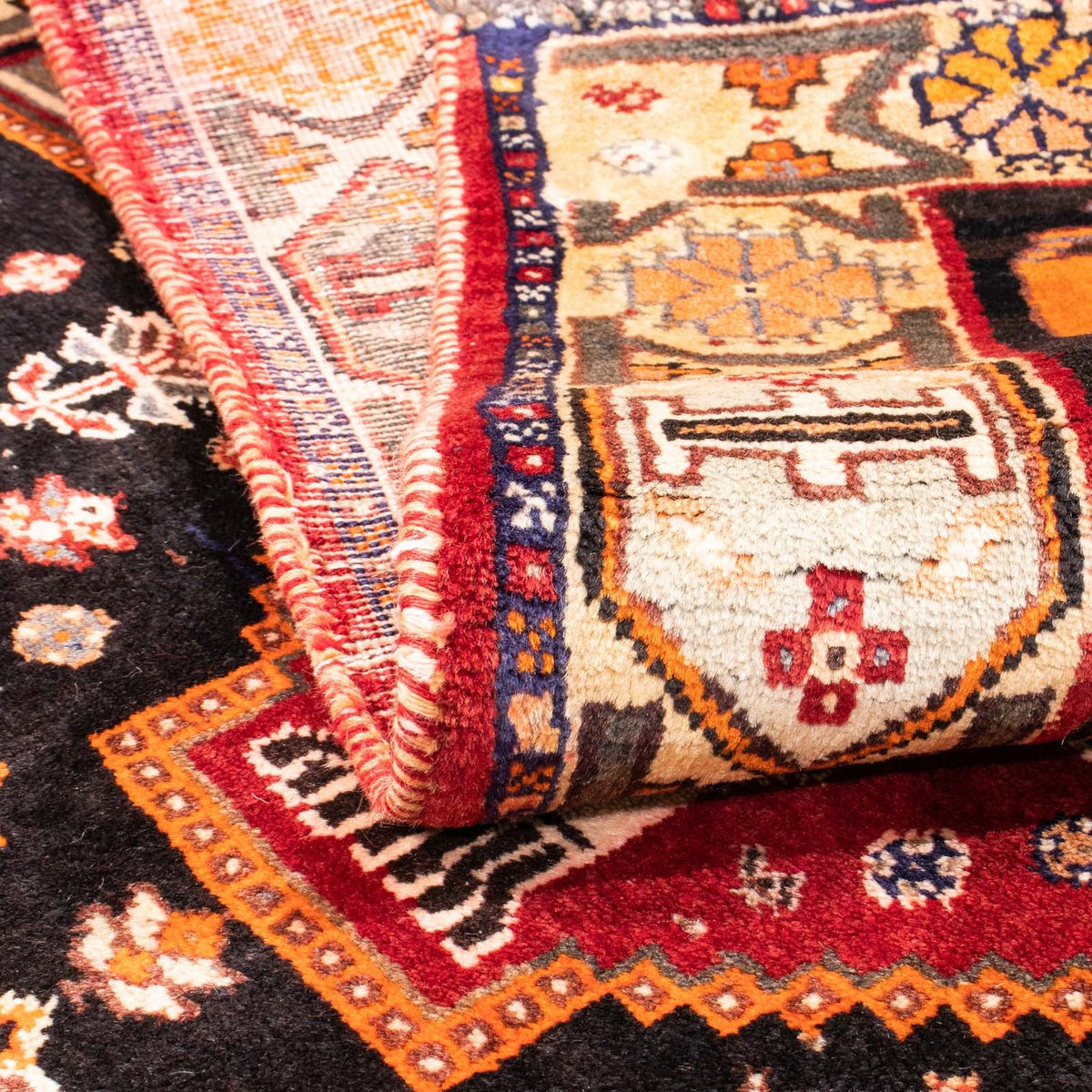 Tapis persan - Nomadic - 155 x 111 cm - rouge foncé