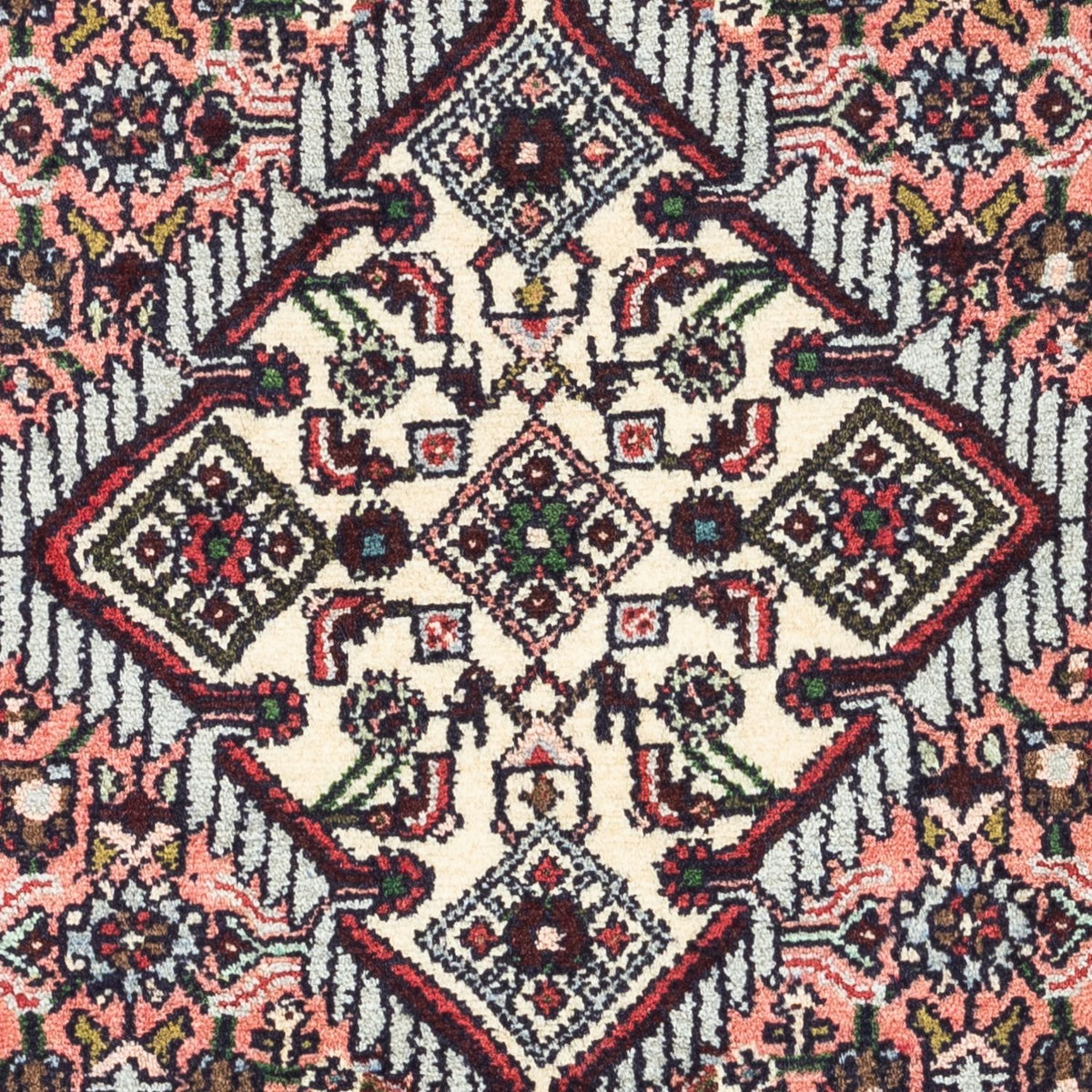 Tapis persan - Nomadic - 136 x 77 cm - rouge clair