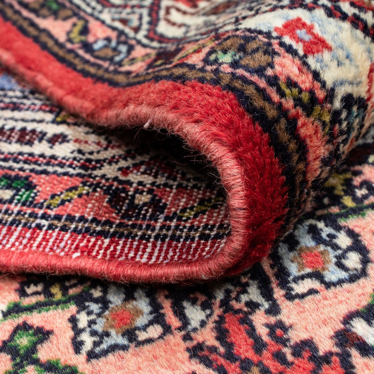 Tapis persan - Nomadic - 136 x 77 cm - rouge clair