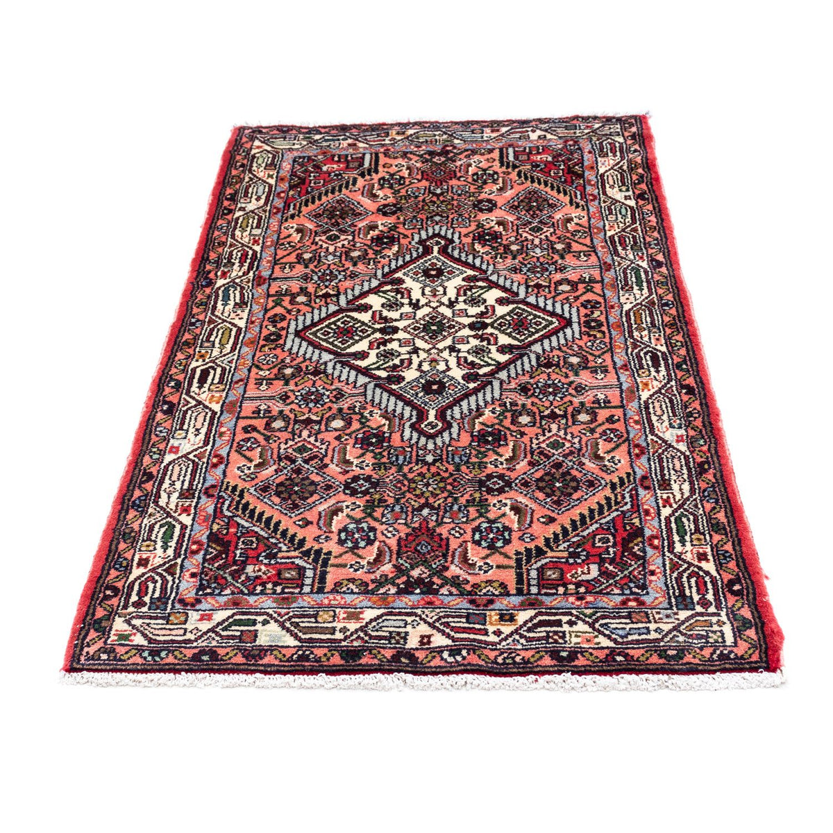 Tapis persan - Nomadic - 136 x 77 cm - rouge clair