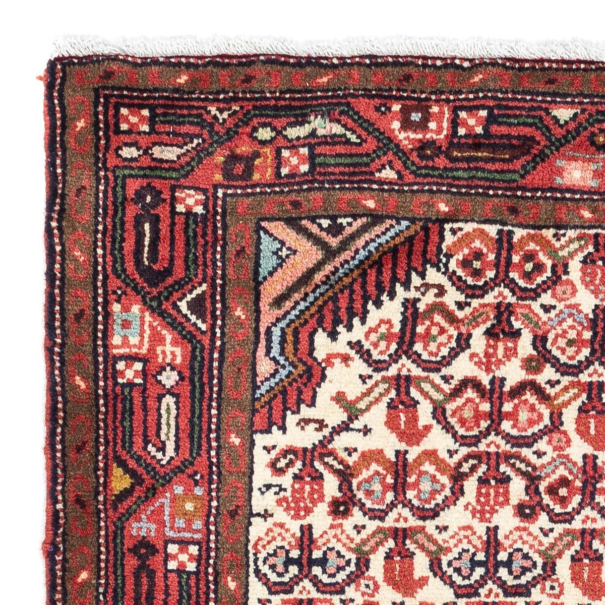Tapis persan - Nomadic - 136 x 82 cm - rouge foncé