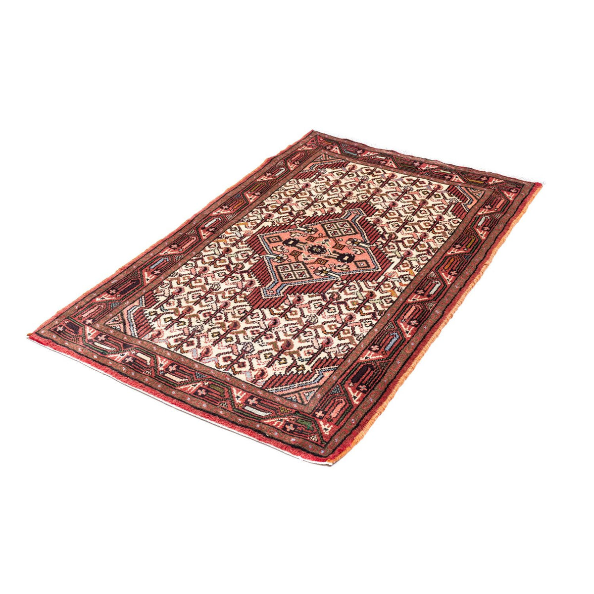 Tapis persan - Nomadic - 131 x 80 cm - rouge foncé