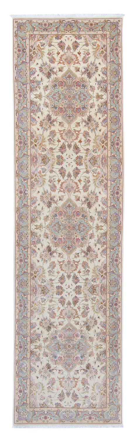 Tapis de couloir Tapis persan - Tabriz - Royal - 358 x 91 cm - beige