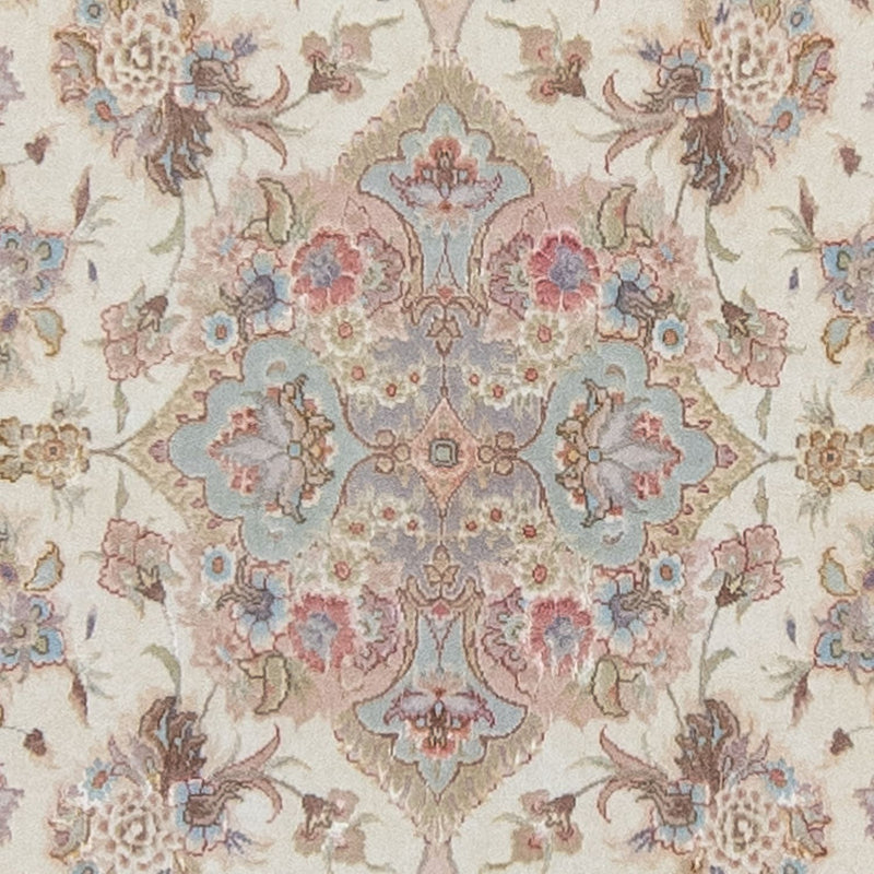 Tapis de couloir Tapis persan - Tabriz - Royal - 358 x 91 cm - beige