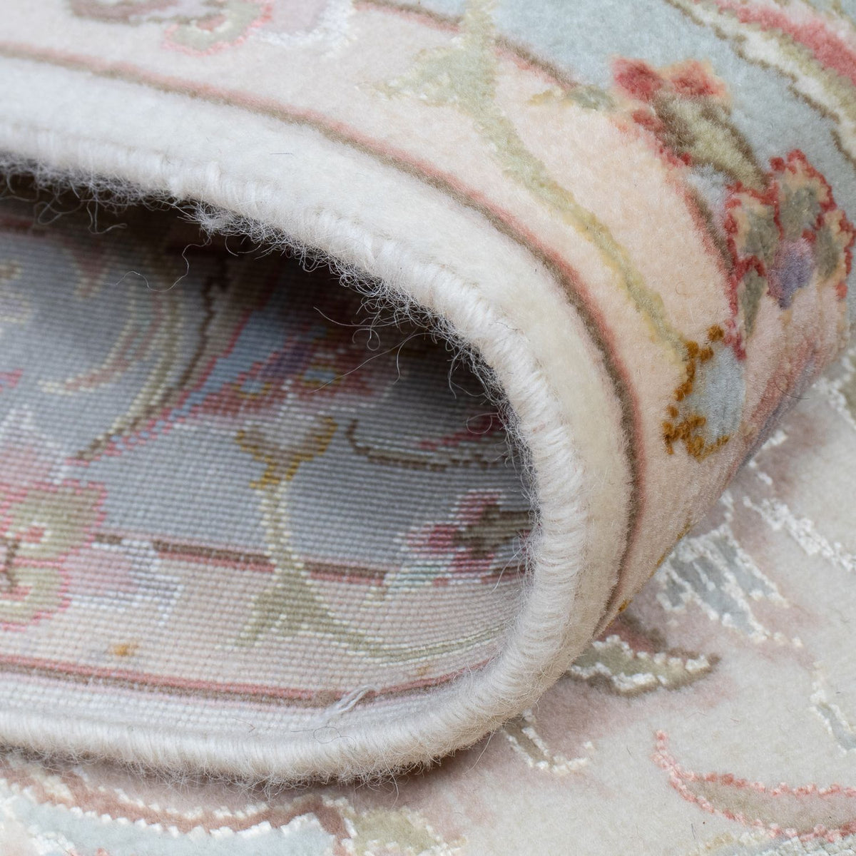 Tapis de couloir Tapis persan - Tabriz - Royal - 358 x 91 cm - beige