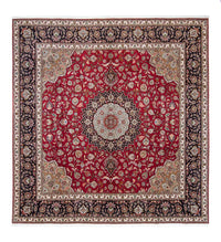 Tapis persan - Tabriz carré  - 303 x 300 cm - rouge foncé