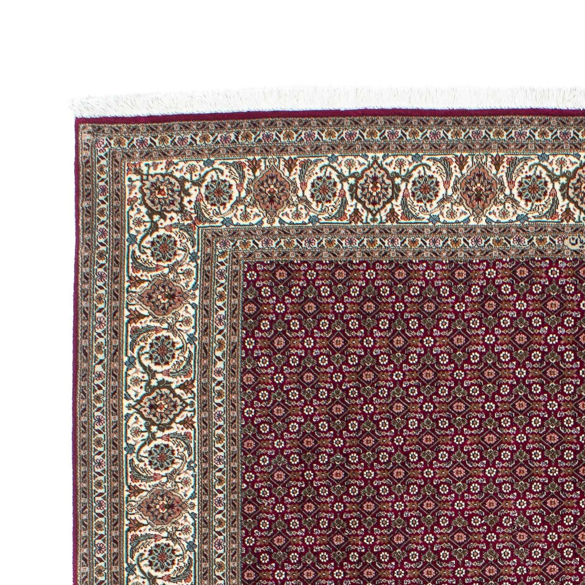 Tapis persan - Tabriz - 202 x 151 cm - rouge foncé