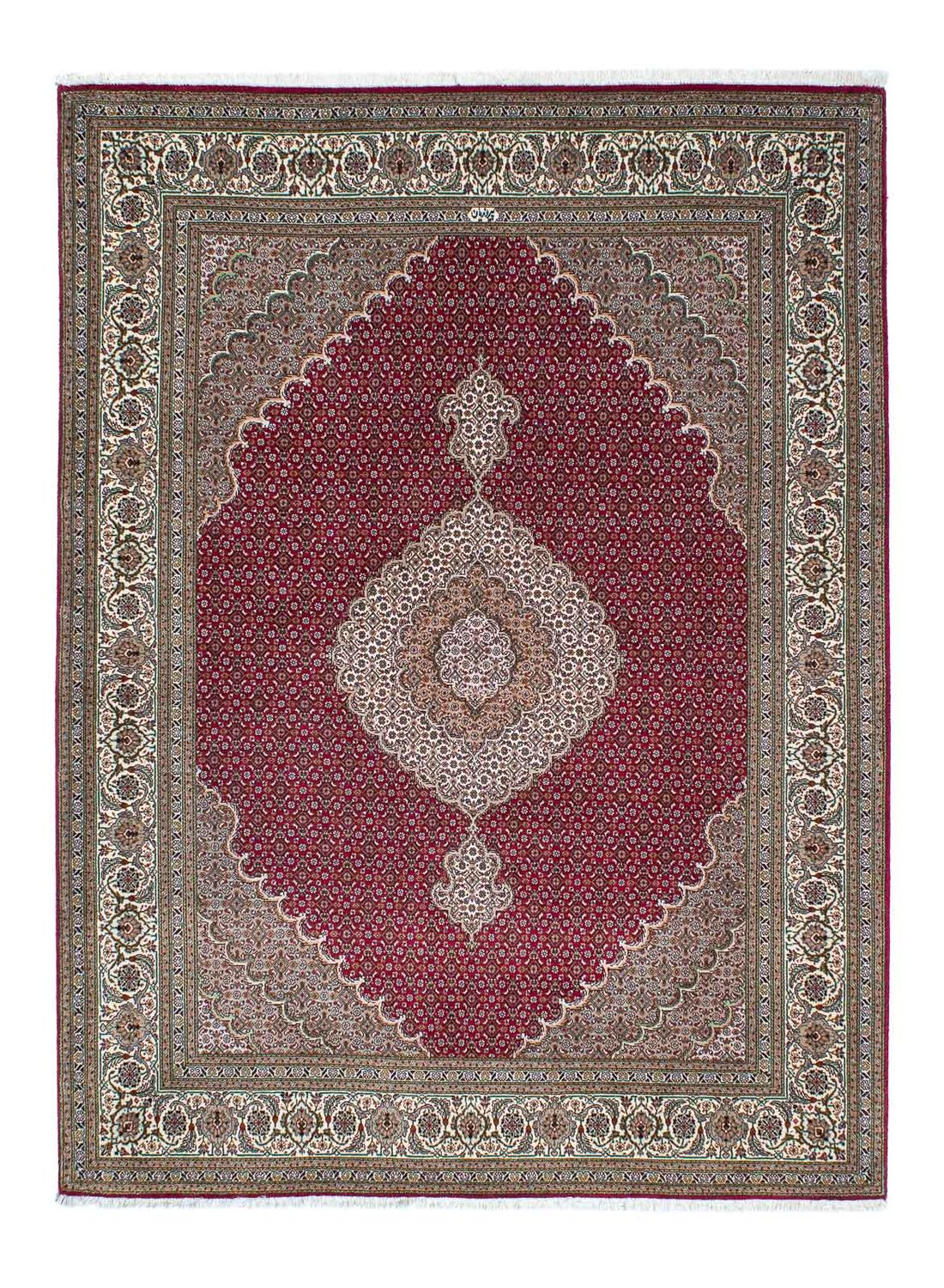 Tapis persan - Tabriz - 208 x 152 cm - rouge foncé