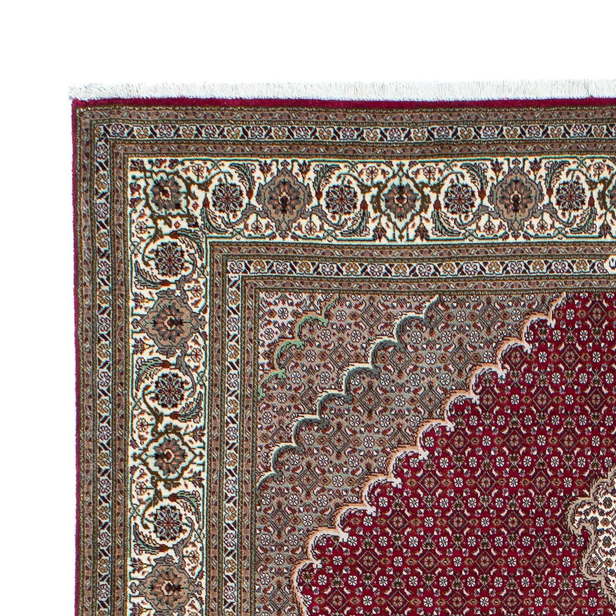 Tapis persan - Tabriz - 208 x 152 cm - rouge foncé