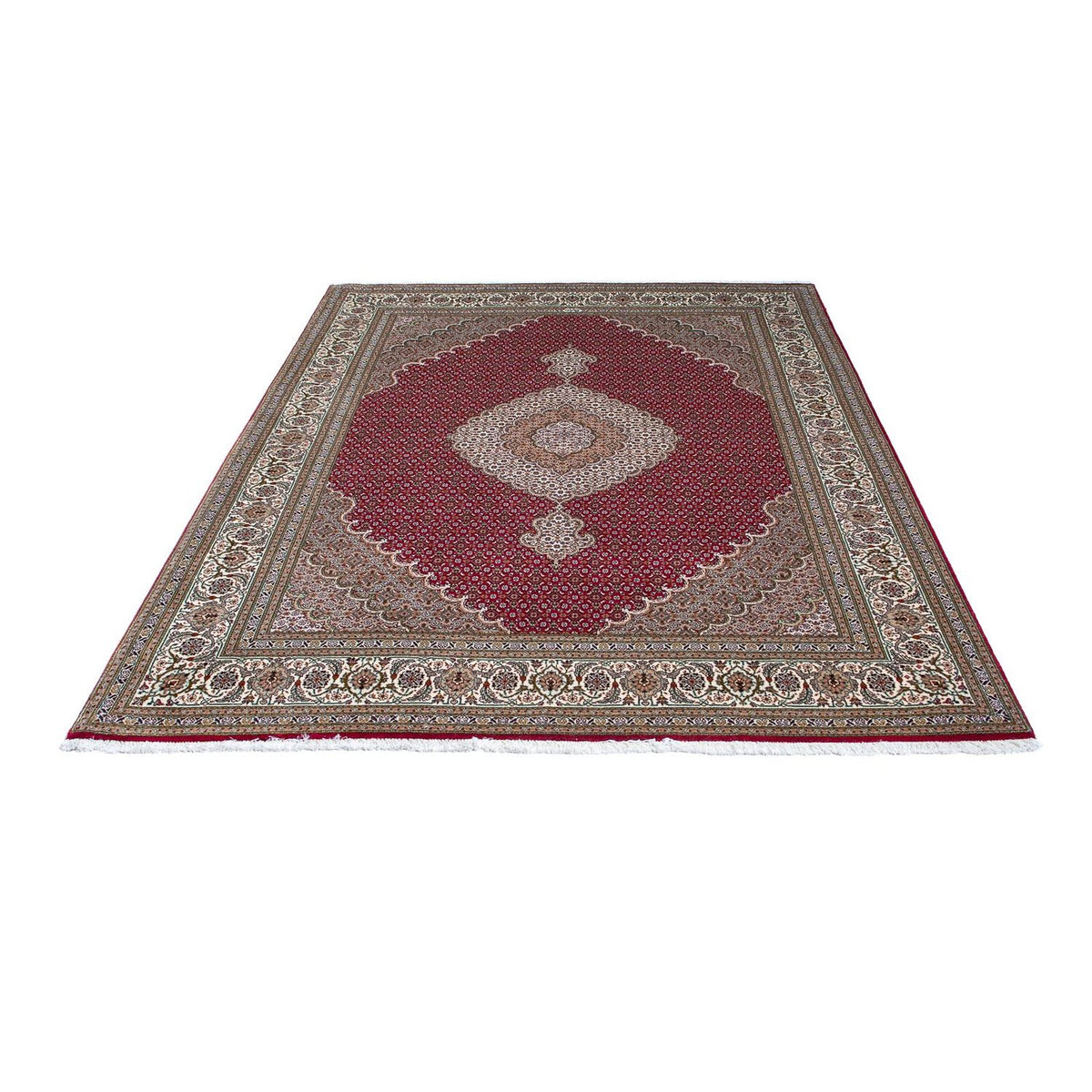 Tapis persan - Tabriz - 208 x 152 cm - rouge foncé